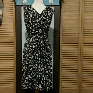 Faux wrap top circle dress